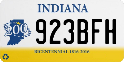 IN license plate 923BFH