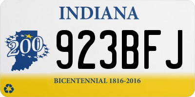 IN license plate 923BFJ