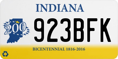 IN license plate 923BFK