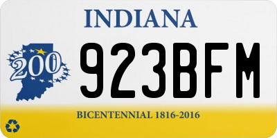 IN license plate 923BFM