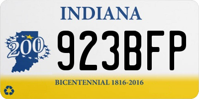 IN license plate 923BFP
