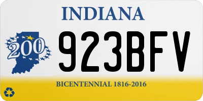 IN license plate 923BFV