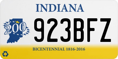 IN license plate 923BFZ