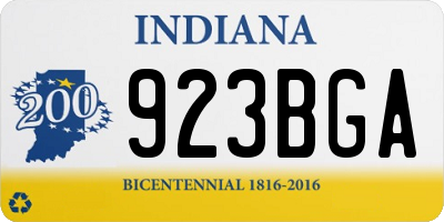 IN license plate 923BGA