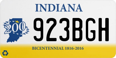 IN license plate 923BGH