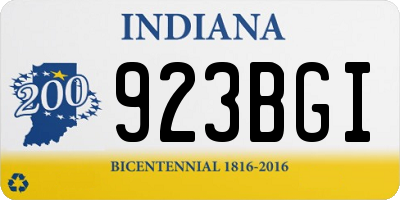IN license plate 923BGI