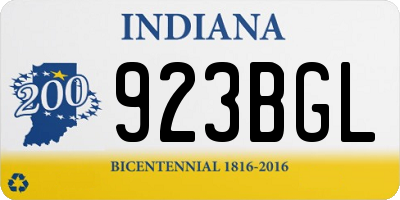 IN license plate 923BGL