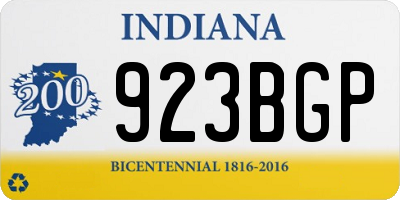 IN license plate 923BGP