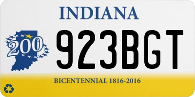 IN license plate 923BGT