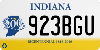 IN license plate 923BGU