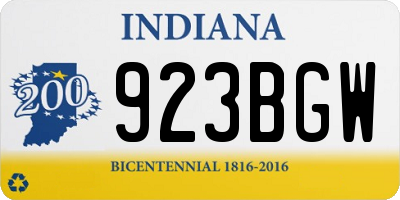 IN license plate 923BGW