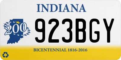 IN license plate 923BGY