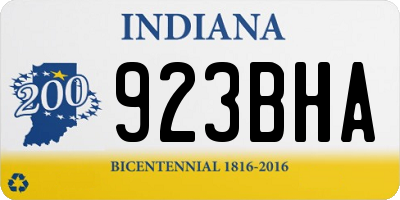 IN license plate 923BHA