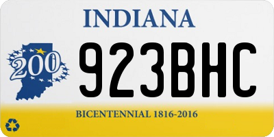 IN license plate 923BHC