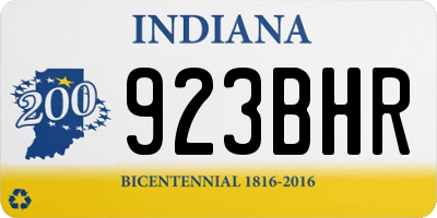 IN license plate 923BHR