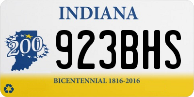 IN license plate 923BHS