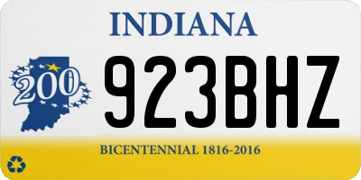 IN license plate 923BHZ