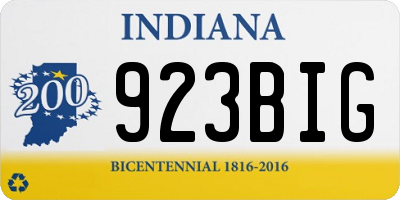IN license plate 923BIG