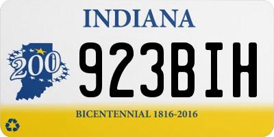 IN license plate 923BIH