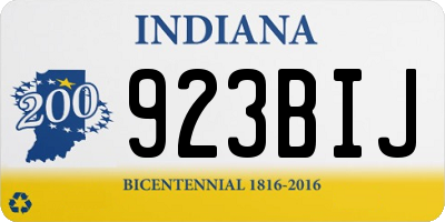 IN license plate 923BIJ