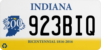 IN license plate 923BIQ