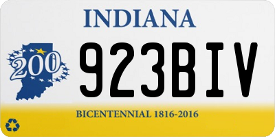IN license plate 923BIV