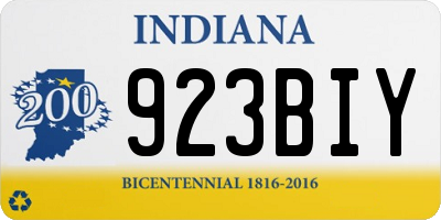 IN license plate 923BIY