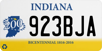 IN license plate 923BJA