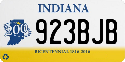 IN license plate 923BJB