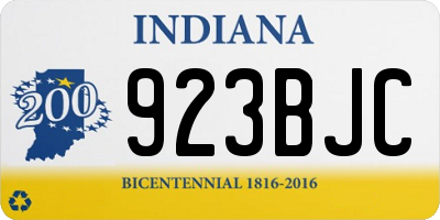 IN license plate 923BJC