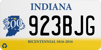 IN license plate 923BJG