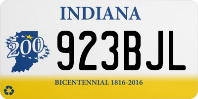 IN license plate 923BJL
