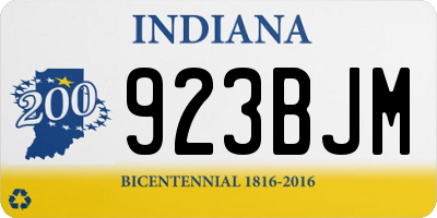 IN license plate 923BJM