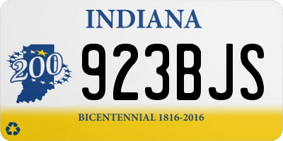 IN license plate 923BJS