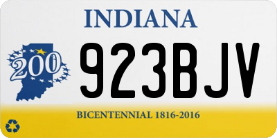 IN license plate 923BJV