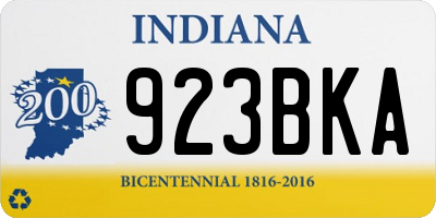 IN license plate 923BKA