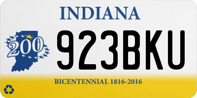 IN license plate 923BKU