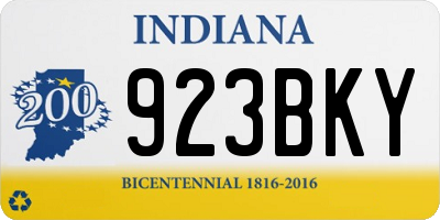 IN license plate 923BKY