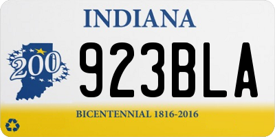 IN license plate 923BLA