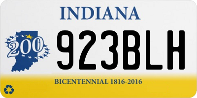 IN license plate 923BLH