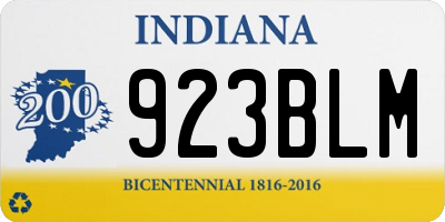 IN license plate 923BLM