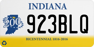 IN license plate 923BLQ
