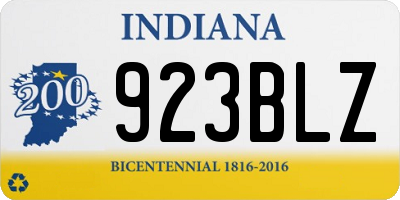 IN license plate 923BLZ