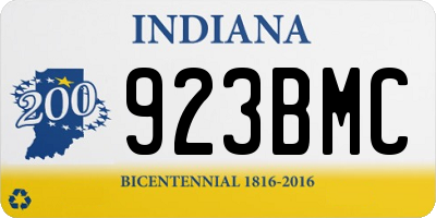 IN license plate 923BMC