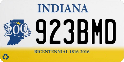 IN license plate 923BMD