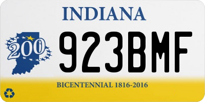IN license plate 923BMF