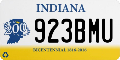 IN license plate 923BMU