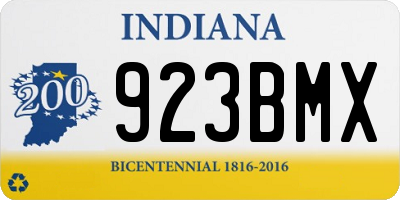 IN license plate 923BMX