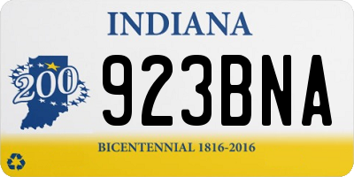 IN license plate 923BNA