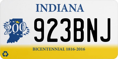 IN license plate 923BNJ